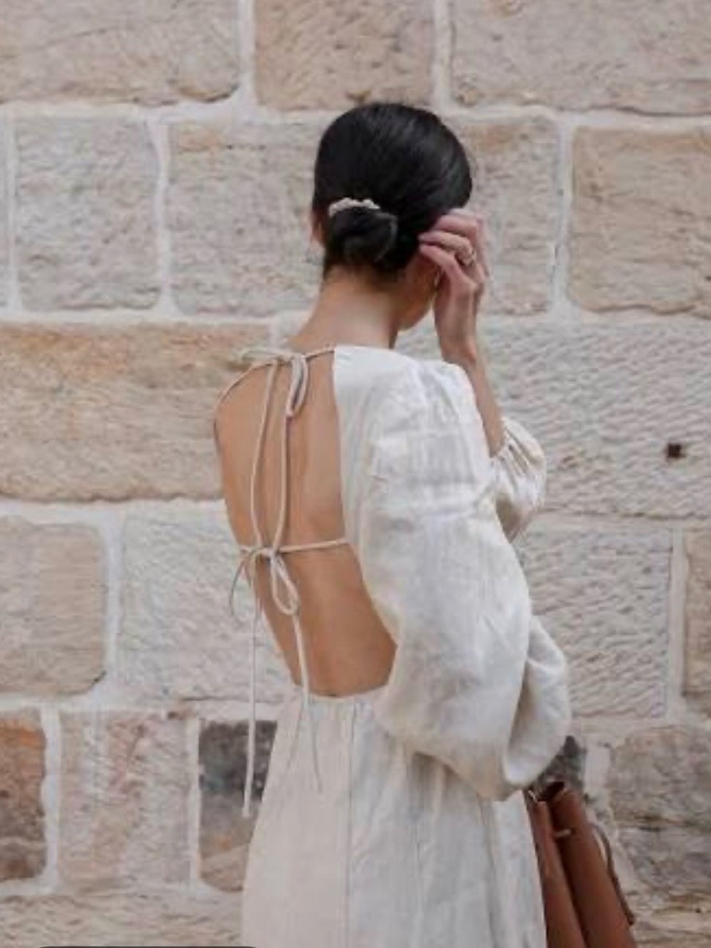 Dissh Linen Backless Dress